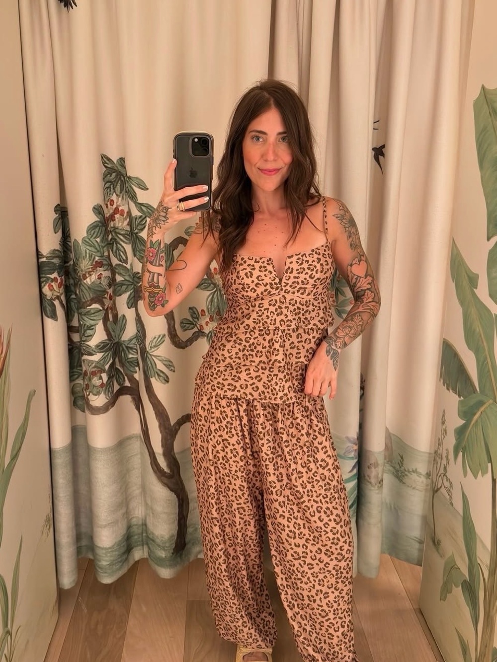 Farm Rio Leopard Print balloon Pants